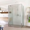 Mereo, duș LIMA, pătrată, ușă pivotantă, 2x perete lateral, crom ALU, sticlă Point 6mm, MER-CK86832K