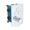 Mereo, robinet termostatic cu buton ascuns - 3 căi - capac pătrat, MER-CB60157TC