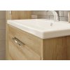 Mereo, Vigo, dulap baie cu chiuveta ceramica, 51 cm, alb, stejar, MER-CN310