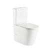 Mereo, WC combi, ridicat, deșeuri vario, cu glugă, Smart Flush RIMLESS, ceramică, incl. scaune, MER-VSD92T1