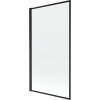 Paravan de baie Mexen Alex fix 5 mm, 1 aripă fixă, 80x140 cm, sticlă transparentă, negru, 893-080-000-70-70