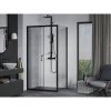 Mexen Apia, cabină de duș cu ușă glisantă 115 (uşă) x 80 (perete) cm, sticlă transparentă 6 mm, profil negru, 840-115-080-70-00