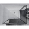 Mexen Apia, cabină de duș cu ușă glisantă 140 (uşă) x 80 (perete) cm, sticlă transparentă 6 mm, profil crom + cadă de duș subțire 5 cm, 840-140-080-01-00-4010