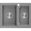 Mexen Carlos, chiuvetă din granit 582x475x177 mm, 1,5 camere, gri, 6518581500-71