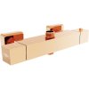 Baterie termostatica Mexen CUBE cu racord superior, auriu roz, 77250-60