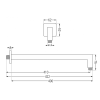 mexen ramie prysznicowe scienne 40 cm chrom 79114 00