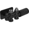 Mexen Duplex G05, set termostatic unghiular/drept cu capac patrat S, DN50, negru mat, W908-958-910-70