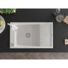 Mexen Elias, chiuveta granit 1 camera cu scurgere 80x48 cm si baterie bucatarie Telma, alb, 6511-20-670200-20
