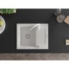 Mexen Enzo, chiuveta granit 1 camera cu scurgere 58x47 cm si baterie de bucatarie Telma, alb, 6506-20-670200-20