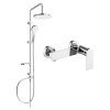 Set de duș Mexen Erik cu duș cu efect de ploaie și robinet de duș Zero, crom, 71140205-00