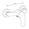 Mexen Fabia, robinet dus, negru, 746540-70