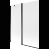 Mexen Flip, paravan de baie cu 1 aripă 140 x 150 cm, sticlă mată 6 mm, profil negru, 894-140-101-70-30