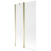 Mexen Flip, paravan de baie 1 aripă 100 x 150 cm, aripă rotativă, sticlă mată 6 mm, profil auriu, 894-100-101-50-30