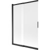 Mexen Fox, paravan de baie cu 2 aripi 120x150 cm, sticlă mată 5 mm, profil negru, 891-120-002-70-30