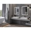Mexen Kala, oglinda baie LED cu iluminare din spate si oglinda cosmetica 60 x 80 cm, 6000K, anti-aburire, 9820-060-080-611-00
