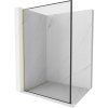 Mexen Kioto L, paravan de dus walk-in 60 x 200 cm, 8 mm sticla transparenta model negru, profil auriu mat, 800-060-103-55-70