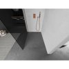 Mexen Kioto, paravan de dus walk-in 100 x 200 cm, sticla gri 8mm, profil cupru mat, 800-100-101-65-40
