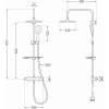 Set de duș Mexen KT67 cu robinet termostatic Kai, crom, 771506793-00