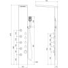 mexen lando panel prysznicowy czarny 7611 04 70