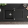 Mexen Leo Chiuveta granit 1 camera cu scurgere 900x500mm si robinet de bucatarie Telma, negru - 6501-77-670200-70