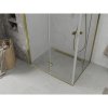 Mexen Lima Duo, cabină de duș 80 (uşă) x 70 (uşă) cm, sticlă transparentă 6 mm, profil auriu, 856-080-070-50-00-02