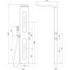 mexen mano panel prysznicowy czarny 7609 02 70