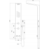mexen navas panel prysznicowy czarny 7627 02 70
