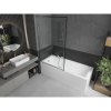Mexen Next L, paravan de baie cu 1 aripă 100 x 150 cm, model sticlă transparentă de 6 mm negru, profil cromat, 895-100-000-03-70-01