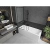 Mexen Next L, paravan de baie cu 1 aripă 60 x 150 cm, model sticlă transparentă-negru de 6 mm, profil grafit, 895-060-000-03-70-66