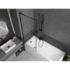 Mexen Next L, paravan de baie cu 1 aripă 70 x 150 cm, model sticlă transparentă-negru de 6 mm, profil negru, 895-070-000-03-70-70