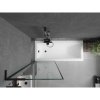 Mexen Next L, paravan de baie cu 1 aripă 70 x 150 cm, model sticlă transparentă-negru de 6 mm, profil negru, 895-070-000-03-70-70