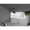Mexen Next L, paravan de baie cu 1 aripă 70 x 150 cm, model sticlă transparentă-negru de 6 mm, profil grafit, 895-070-000-03-70-66