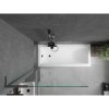 Mexen Next L, paravan de baie cu 1 aripă 90 x 150 cm, sticlă transparentă de 6 mm, profil grafit, 895-090-000-03-00-95