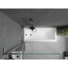 Mexen Next, paravan de baie 1 aripă 100 x 150 cm, aripă fixă, sticlă transparentă de 6 mm, profil grafit lustruit, 895-100-000-03-00-66