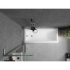 Mexen Next, paravan de baie 1 aripă 50 x 150 cm, aripă fixă, sticlă transparentă de 6 mm, profil grafit lustruit, 895-050-000-03-00-66