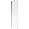 Mexen Next, paravan de baie 1 aripă 50 x 150 cm, aripă fixă, sticlă 6 mm cu dungi, profil negru, 895-050-000-00-09-70