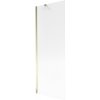 Mexen Next, paravan de baie 1 aripă 70 x 150 cm, aripă fixă, sticlă 6 mm cu dungi, profil auriu lucios, 895-070-000-00-09-50