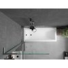Mexen Next, paravan de baie 1 aripă 80 x 150 cm, aripă fixă, sticlă transparentă de 6 mm, profil grafit lustruit, 895-080-000-03-00-66