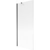 Mexen Next, paravan de baie 1 aripă 80 x 150 cm, aripă fixă, sticlă 6 mm cu dungi, profil negru, 895-080-000-00-09-70