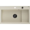 Mexen Omar, chiuveta granit cu 1 camera 800x480x210 mm, bej, sifon grafit, 6520801005-69-B