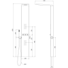 mexen omar panel prysznicowy czarny 7610 03 70