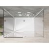 Mexen Omega, cabină de duș cu 3 pereți cu ușă glisantă 100 (uşă) x 90 (perete) x 190 cm, sticlă transparentă 8 mm, profil crom + cadă de duș SLIM albă, 825-100-090-01-00-3S-4010