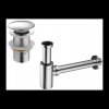 Accesorii Mexen, Sifon pentru sticla lavoar rotund cu dop click-clack, fara preaplin, crom, 7991050-00