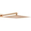 Cap de duș cu efect de ploaie Mexen Slim 25 x 25 cm cu braț de duș 40 cm, aur roz, 79125112-60