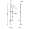 Set de dus Mexen DQ62, crom, 785624581-00