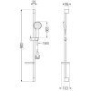 Set de duș Mexen DS74, crom/alb, 785744583-00