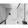 Mexen Stone+, cada pătrată din compozit mineral 70 x 70 cm, alb, capac negru, 44107070-B