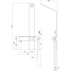 mexen sund panel prysznicowy czarny 7620 02 70