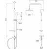 Mexen Sven, set de duș cu duș cu efect de ploaie și robinet de duș Zero, negru mat, 71140262-70