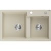 Mexen Tomas, chiuveta granit 800x500x190 mm, 2 camere, bej, 6516802000-69